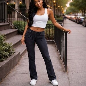 MNG Black Skinny Low Waisted Jeans